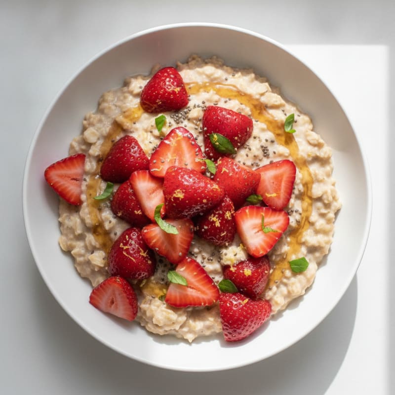 Strawberry Shortcake Overnight Oats