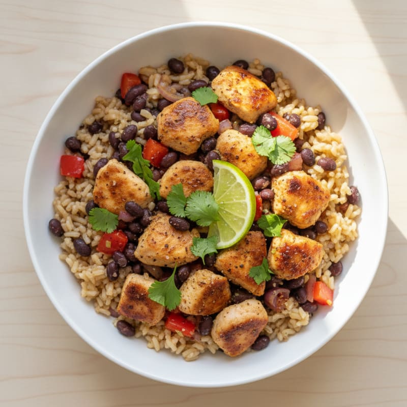 Chicken and Black Bean Rice Bowl