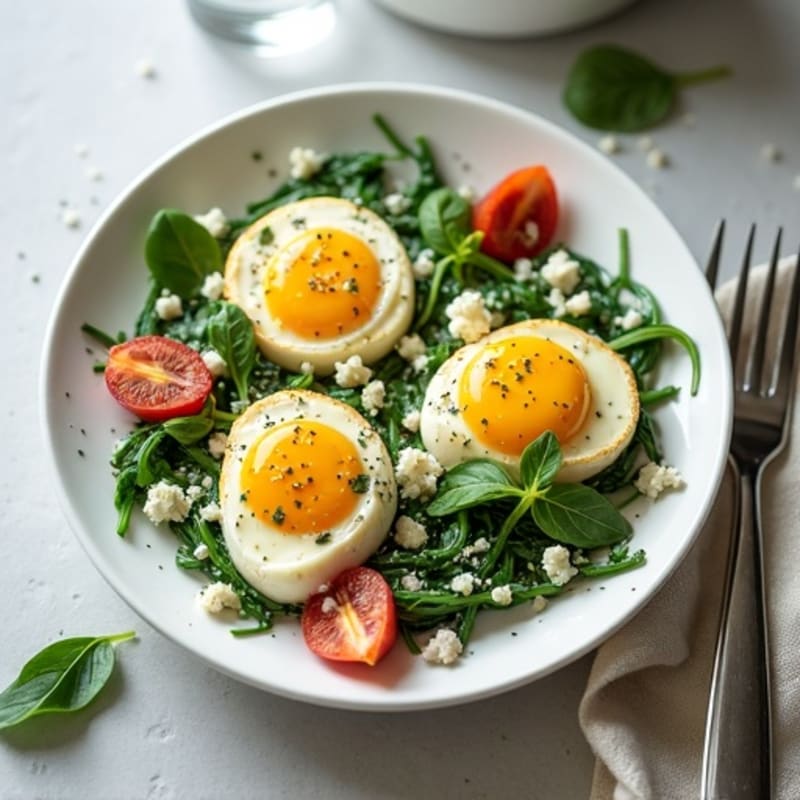 Creamy Spinach and Feta Egg Bake