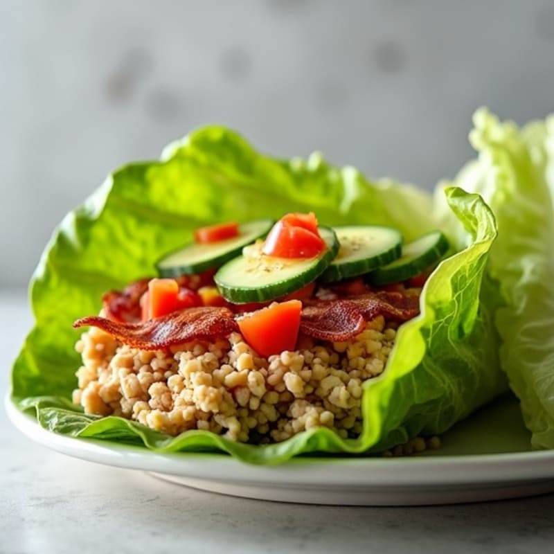 Lean Turkey and Crispy Bacon Lettuce Wraps