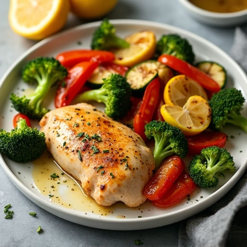 Sheet Pan Lemon Herb Chicken with Crispy Roasted Vegetables