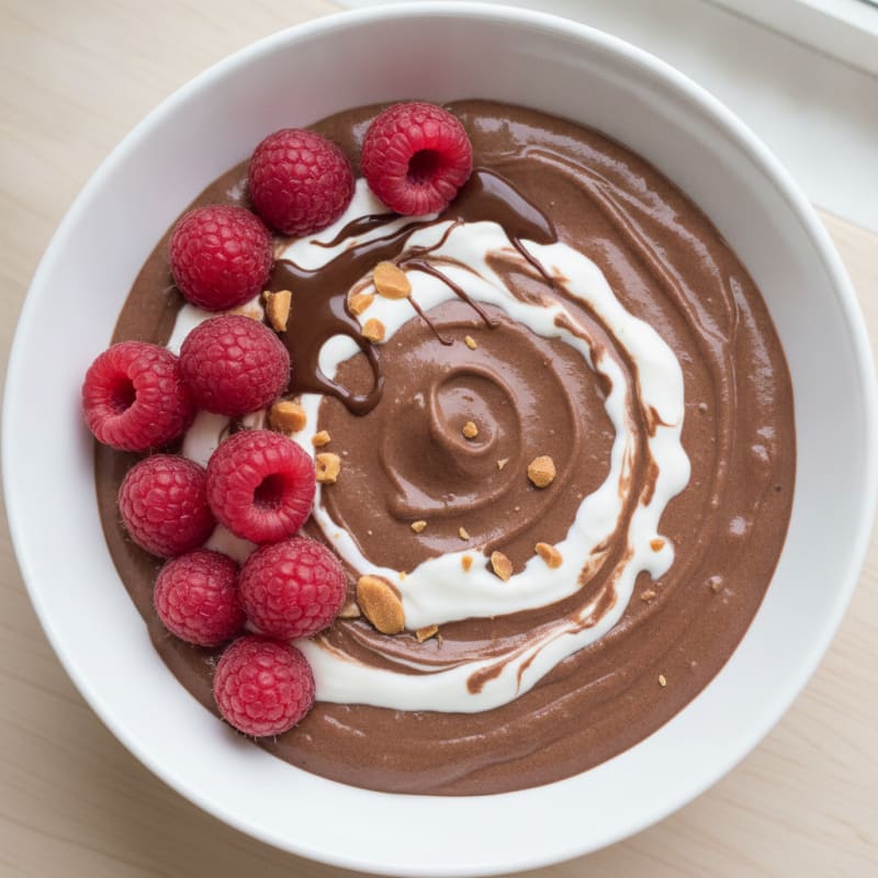 Silky Chocolate Protein Pudding with Greek Yogurt