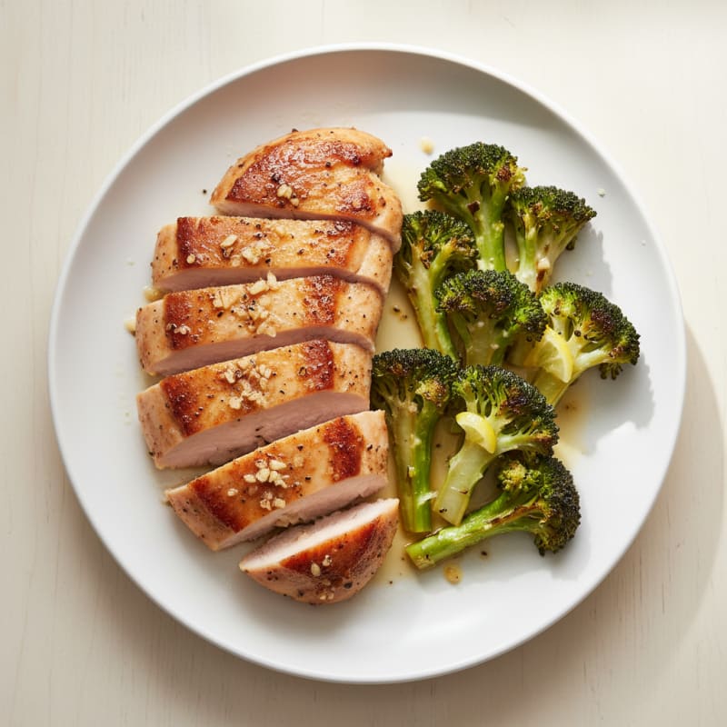 Seared Turkey Breast with Roasted Broccoli