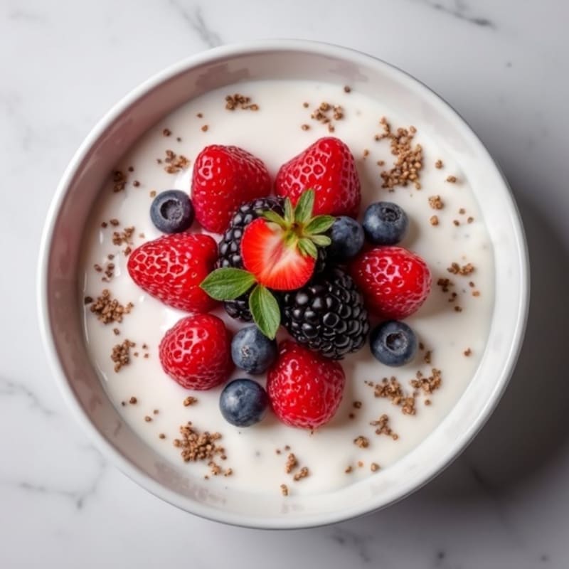 Creamy Greek Yogurt Protein Pudding with Berries