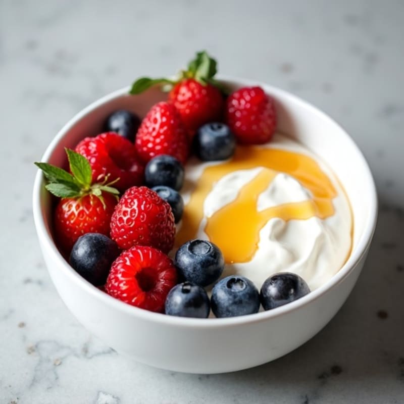 Creamy Greek Yogurt Protein Bowl with Honey-Drizzled Berries