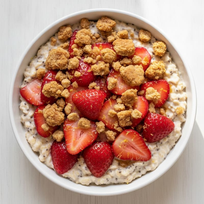 Strawberry Shortcake Overnight Oats