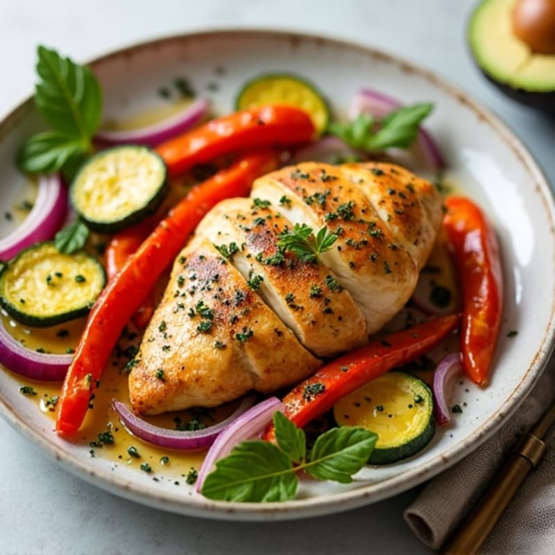 Sheet Pan Roasted Chicken and Crispy Vegetables