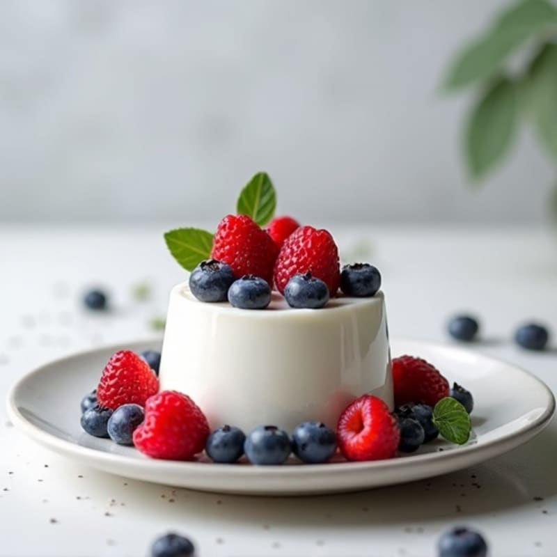 Silky Greek Yogurt Protein Pudding with Berries