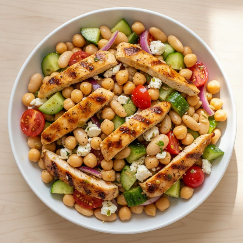High-Protein Mediterranean Bean Salad