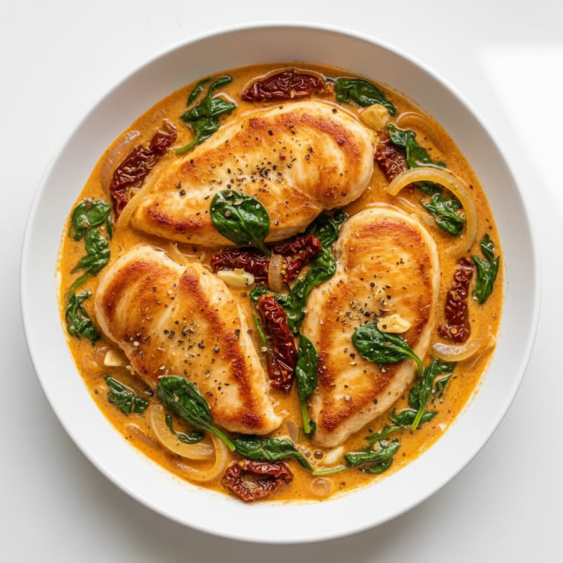 Tuscan Chicken Skillet with Sun-Dried Tomatoes
