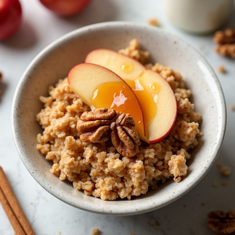Cinnamon Spiced Baked Oatmeal with Apples and Walnuts