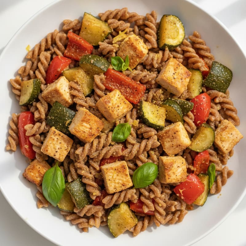 Buckwheat Pasta with Roasted Vegetables