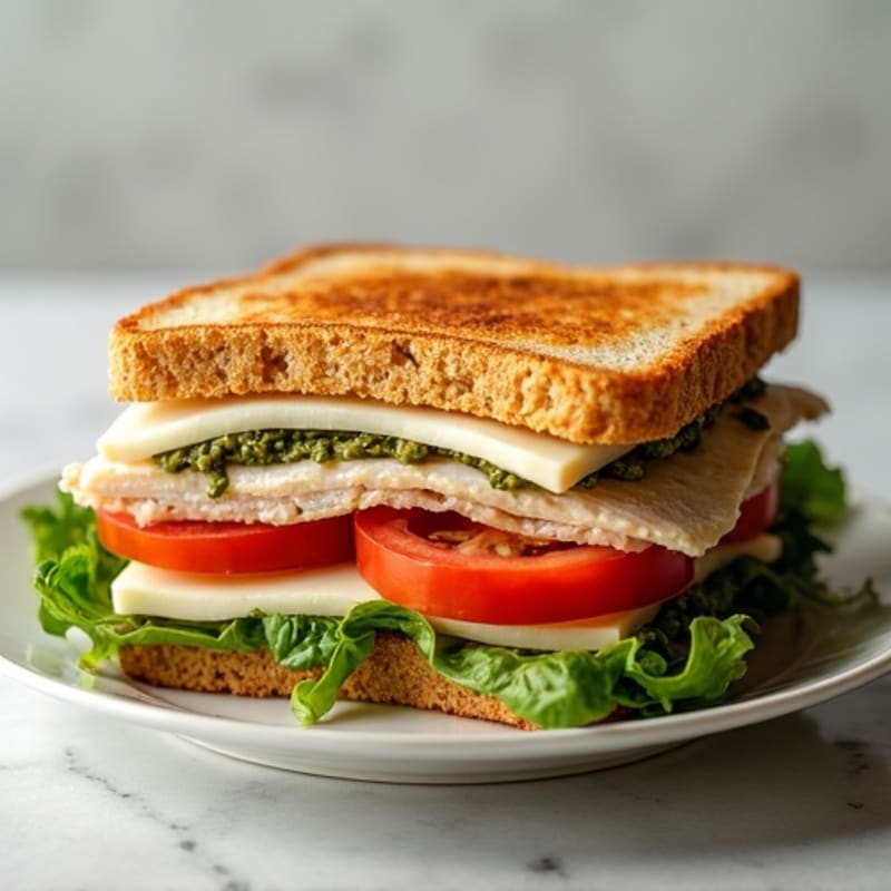 Crispy Turkey Pesto Panini