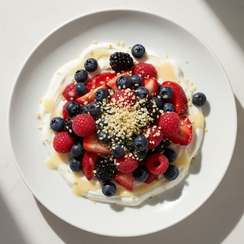 Creamy High-Protein Greek Yogurt Bowl with Mixed Berries