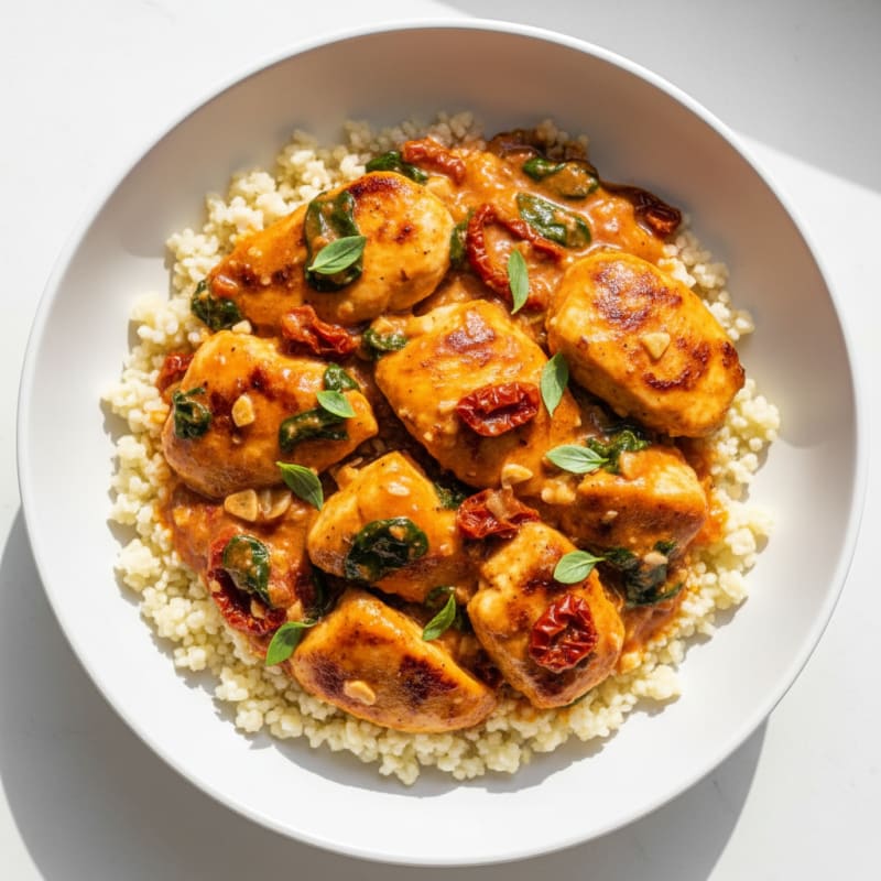 Creamy Tuscan Chicken Skillet with Sun-Dried Tomatoes