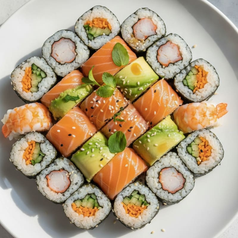 Assorted Fresh Sushi Rolls