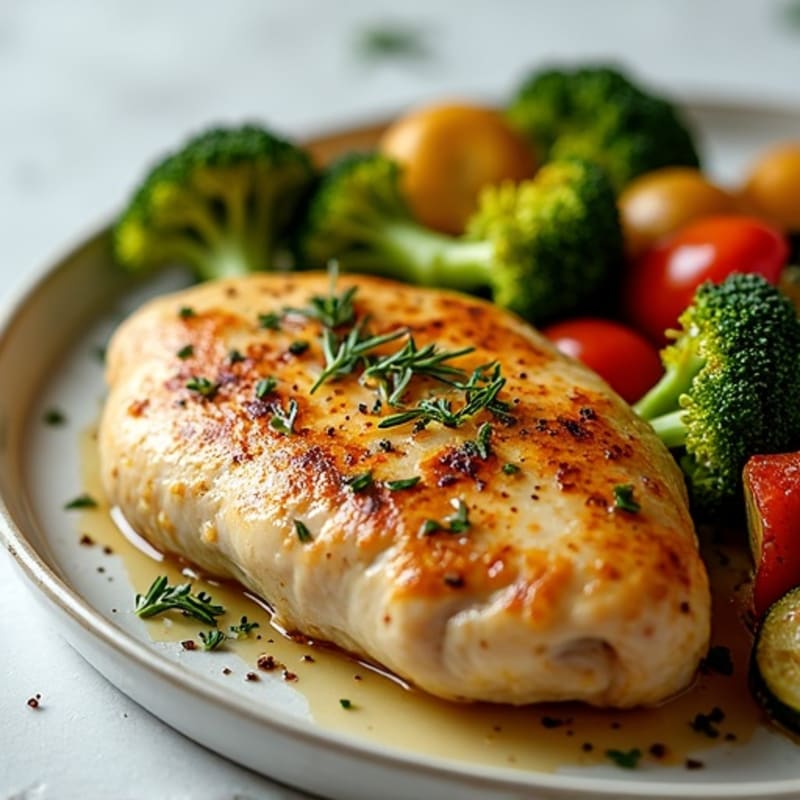 Lemon Herb Roasted Chicken with Roasted Vegetables