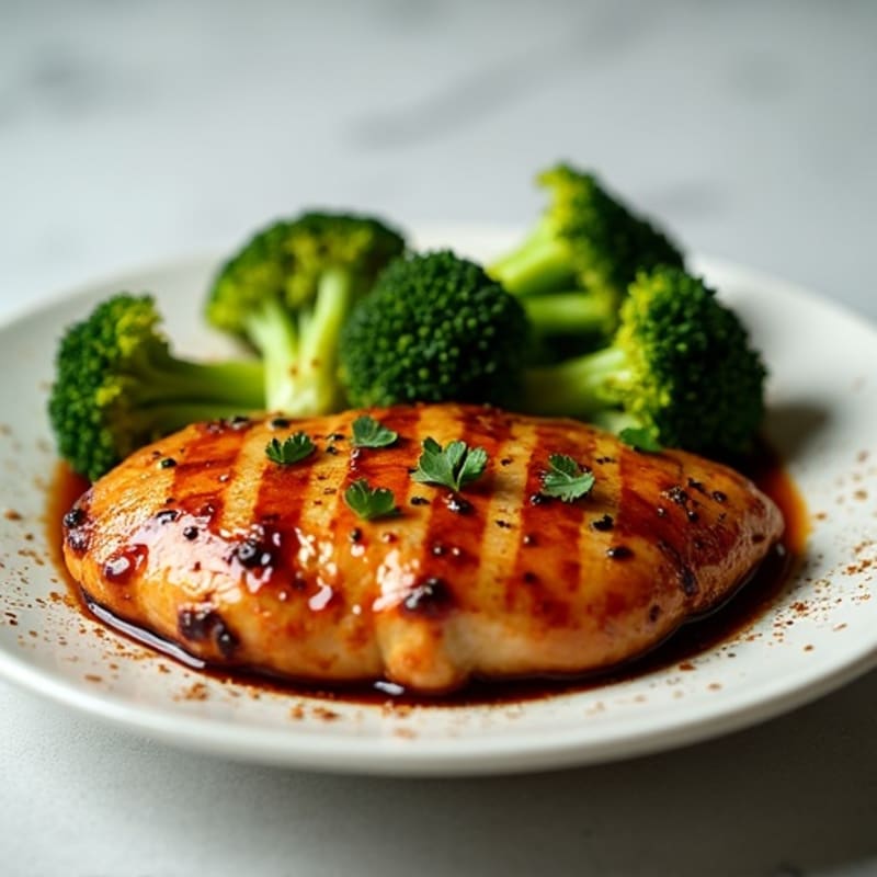 Pan-Seared Teriyaki Chicken with Roasted Broccoli