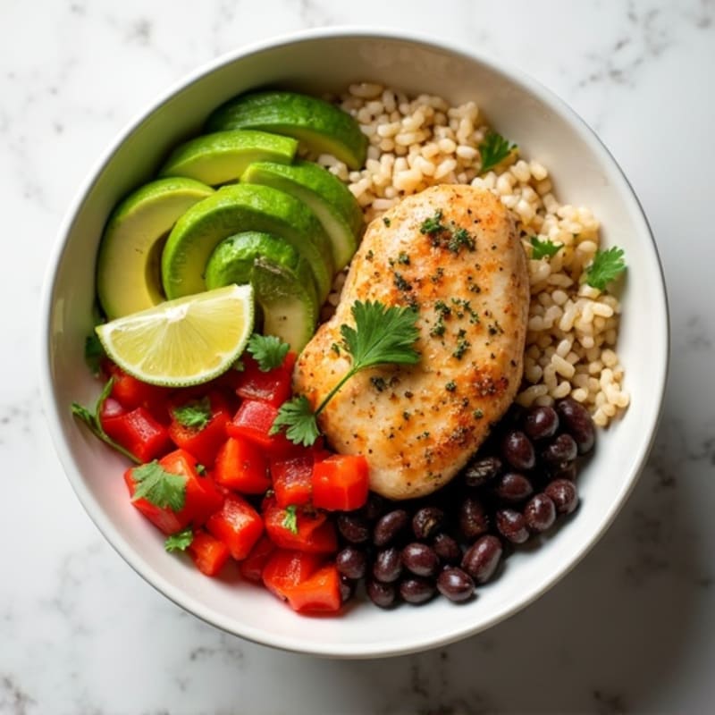 Cilantro Lime Chicken Bowl with Black Beans