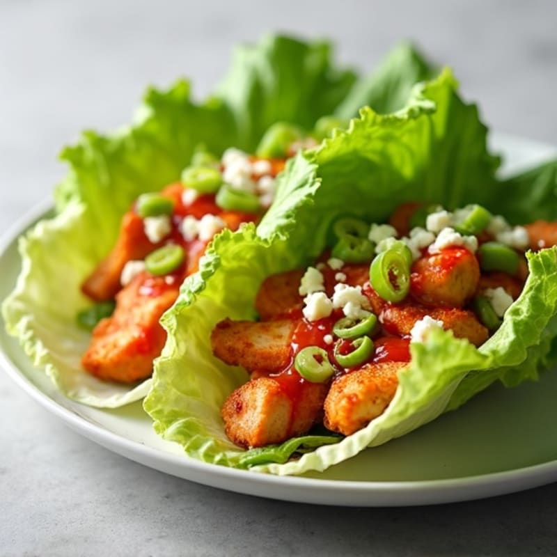 Crispy Buffalo Chicken Lettuce Wraps