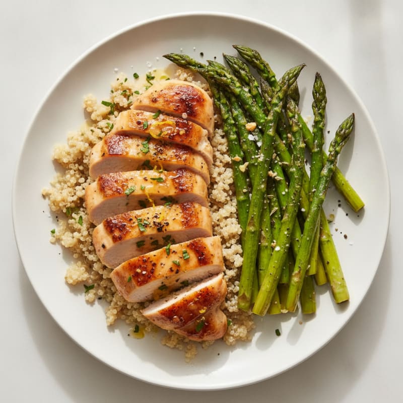 Lemon Herb Chicken with Roasted Asparagus