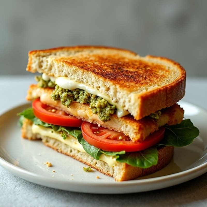 Herb-Pesto Grilled Chicken Sourdough Melt