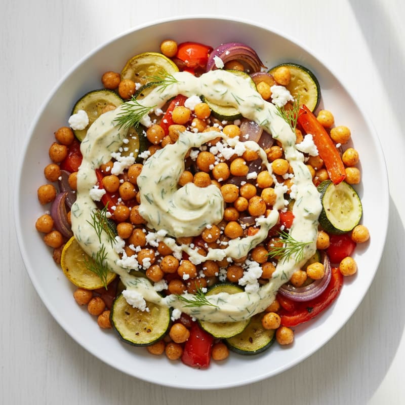 Roasted Vegetable and Chickpea Power Bowl