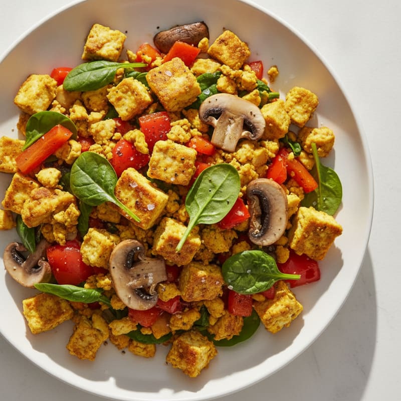 Savory Tofu Scramble with Mixed Vegetables