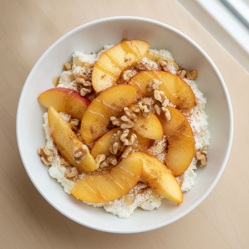 Peach Nectarine Cottage Cheese Bowl