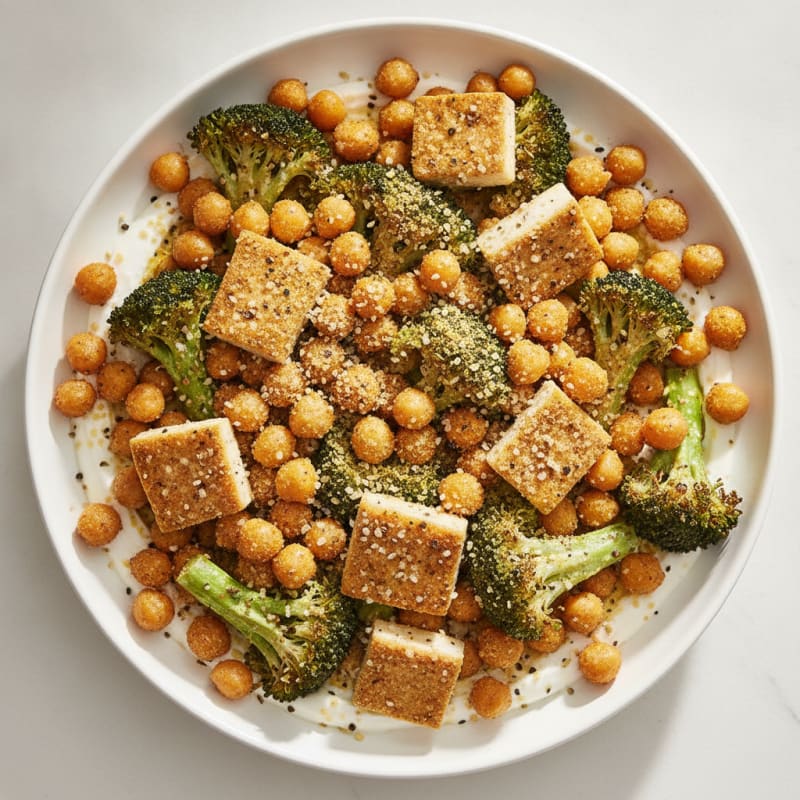 Hearty Roasted Vegetable and Chickpea Bowl