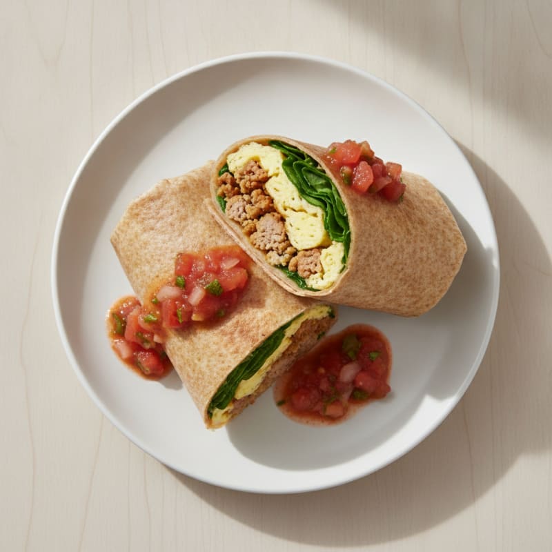 Ultimate Breakfast Burrito with Eggs and Sausage