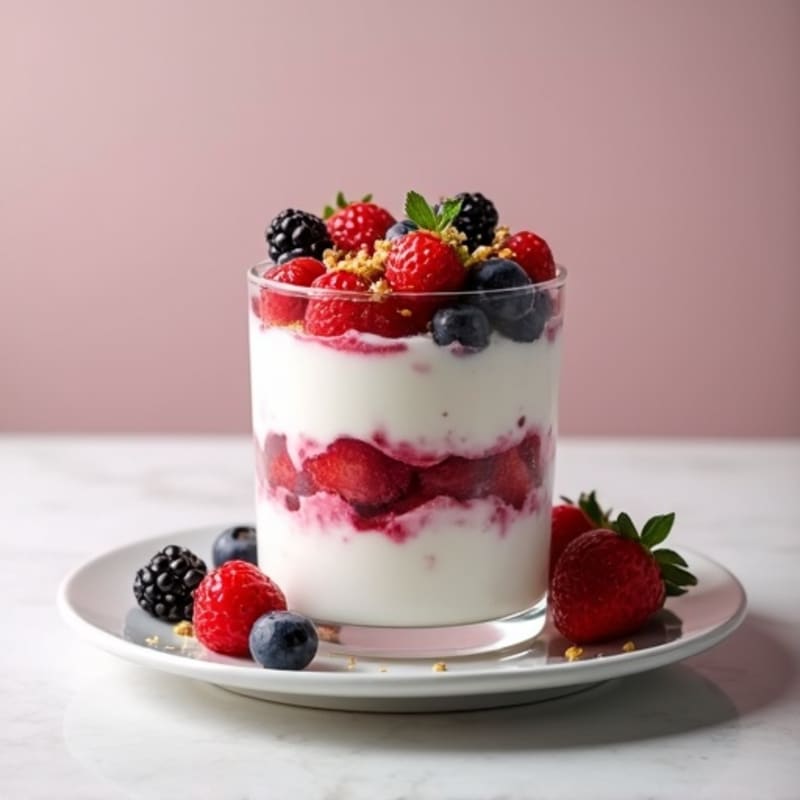 Creamy Greek Yogurt Protein Parfait with Mixed Berries