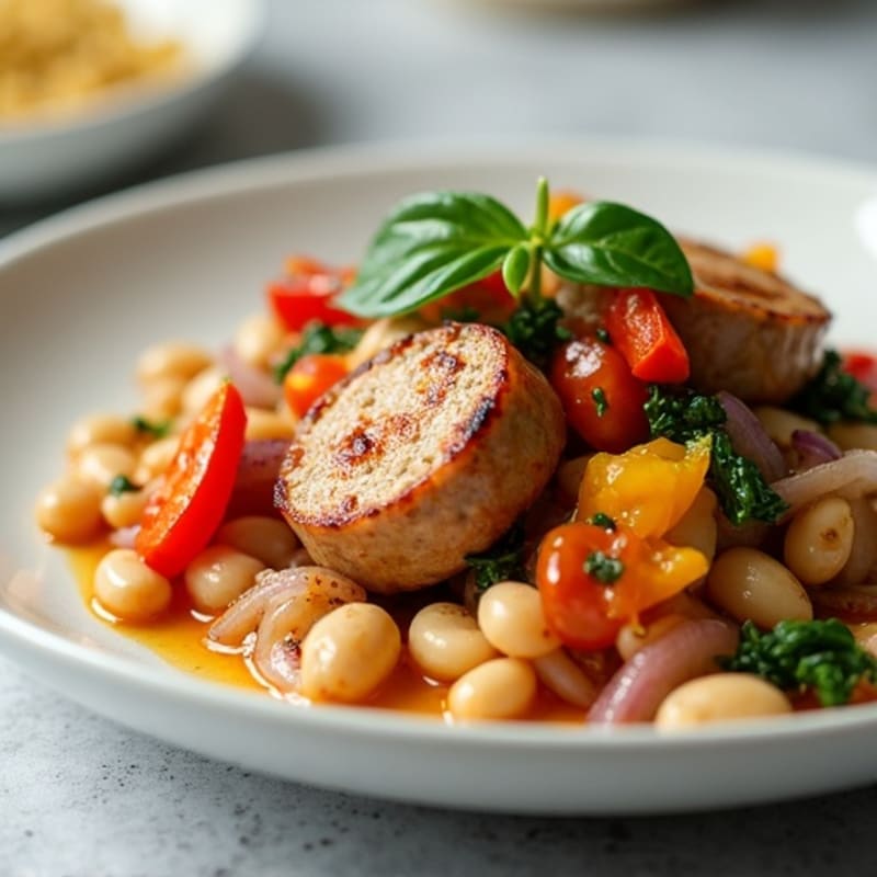 Hearty White Bean and Chicken Sausage Bake