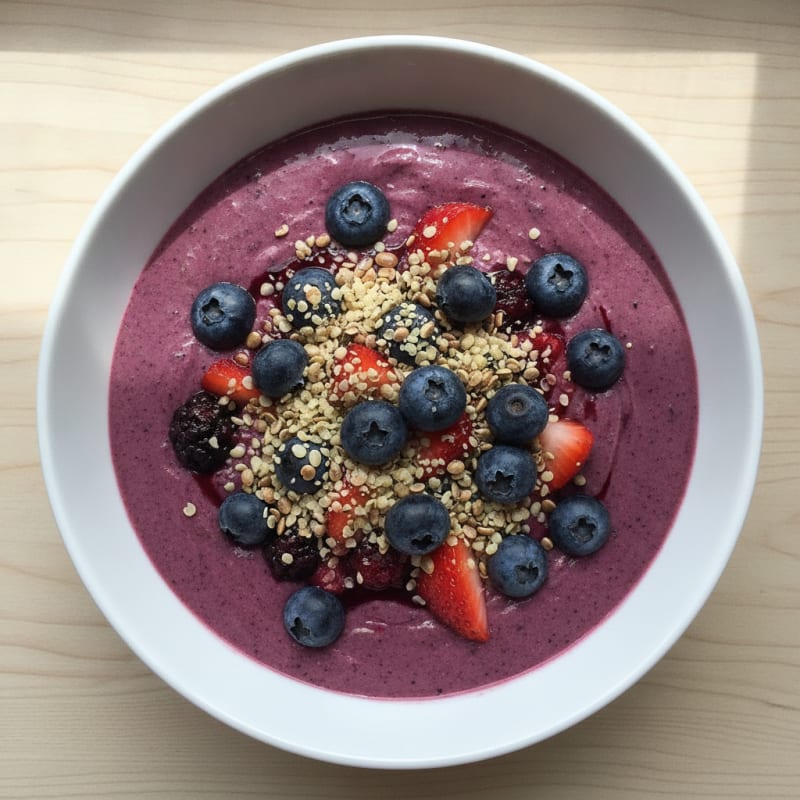 Berry Silken Tofu Smoothie Bowl