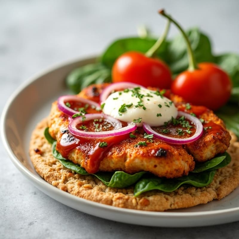 BBQ Chicken Crispy Whole Wheat Flatbread