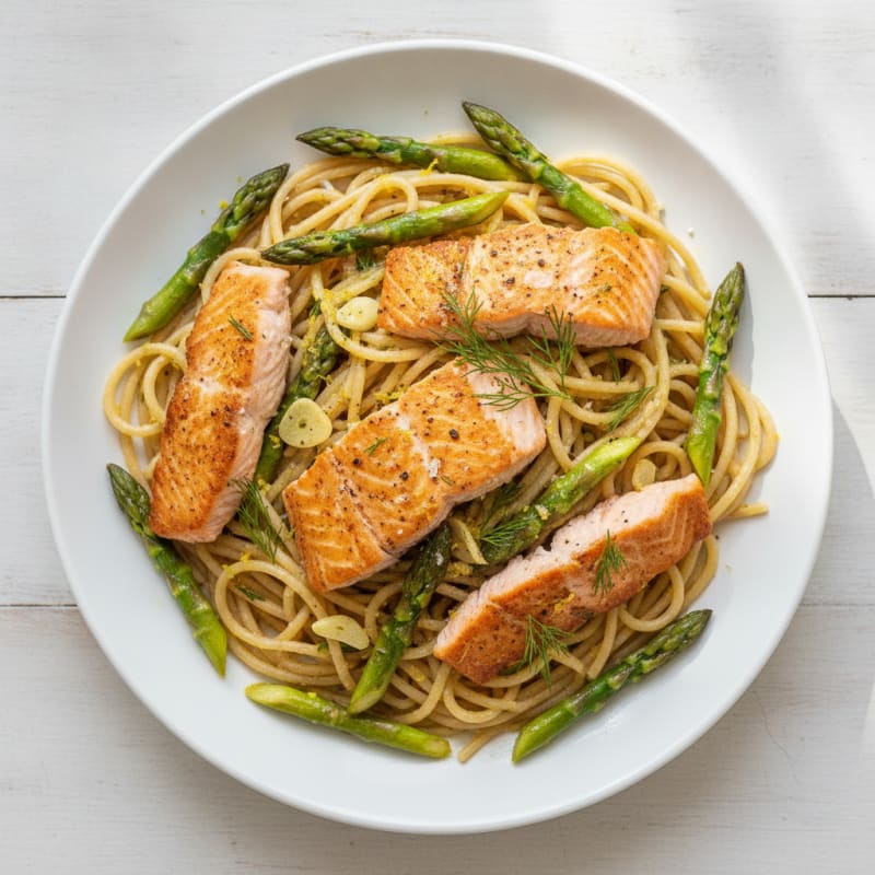Lemon-Dill Salmon Spaghetti