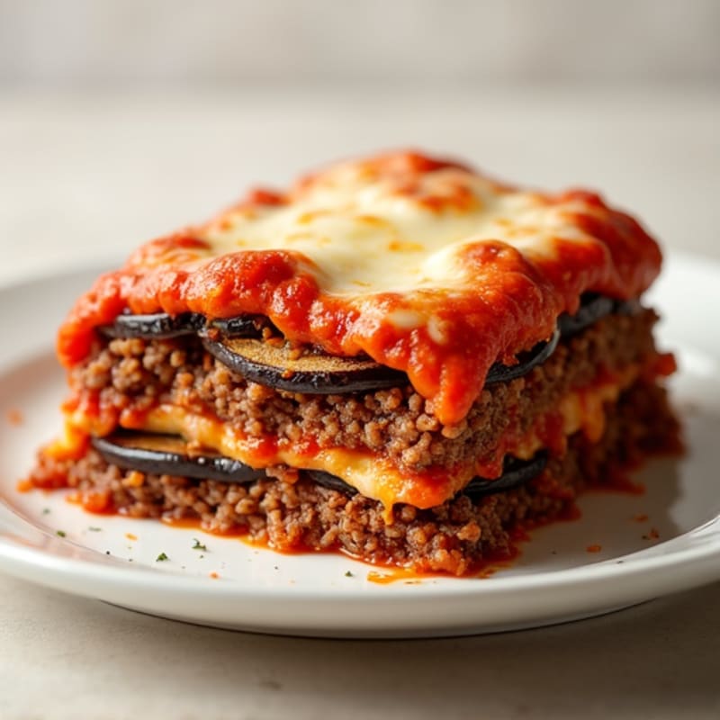 Layered Eggplant and Ground Beef Casserole