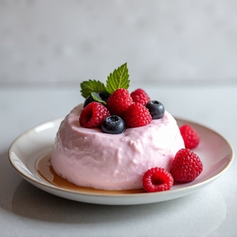 Silky Greek Yogurt Protein Mousse with Mixed Berries