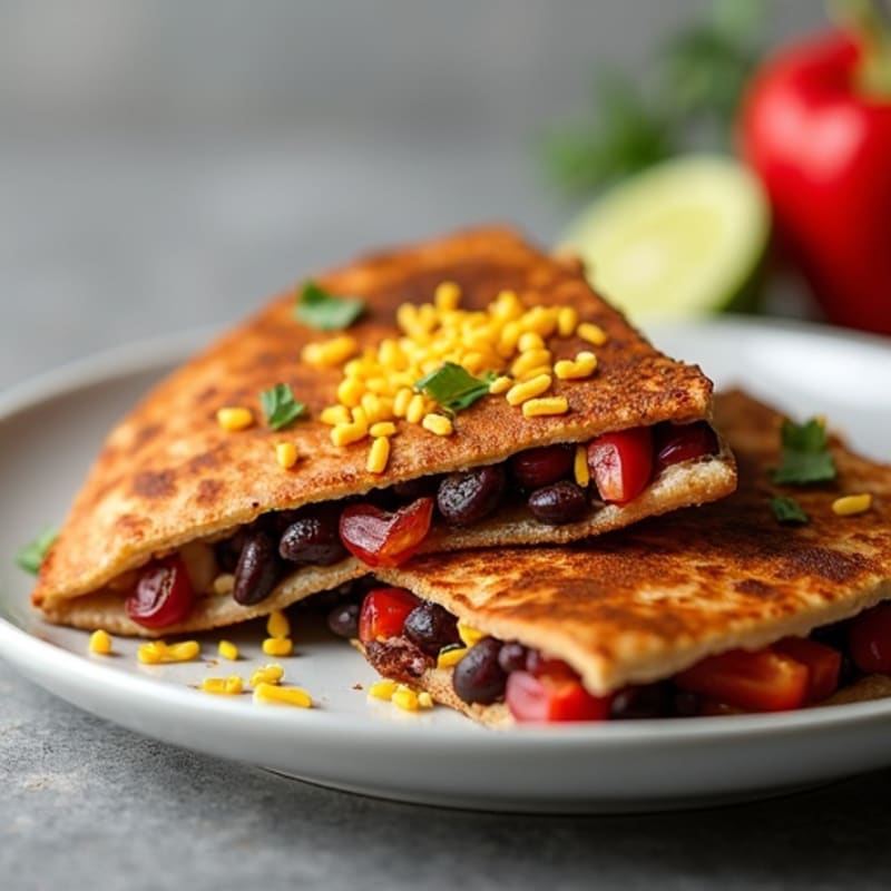 Crispy Steak and Black Bean Quesadillas