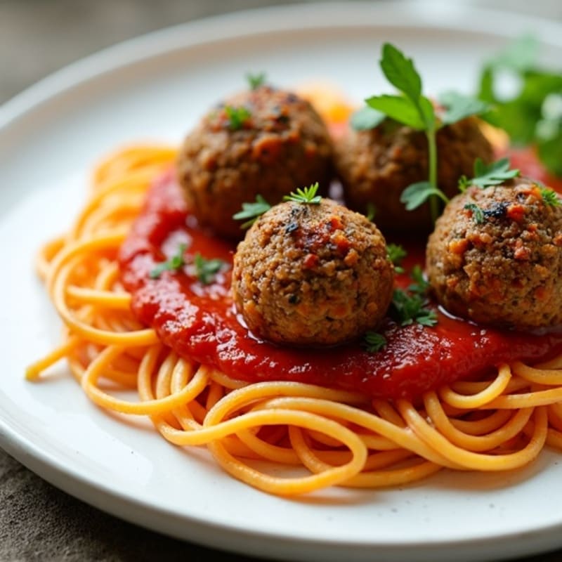 Hearty Lentil Meatballs with Zesty Marinara