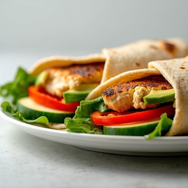 Creamy Hummus and Crisp Veggie Wrap