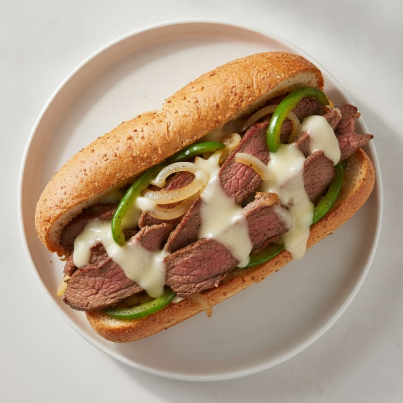 Classic Philly Cheesesteak with Caramelized Onions