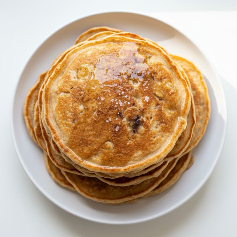 Fluffy Coconut Oil Oat Banana Pancakes