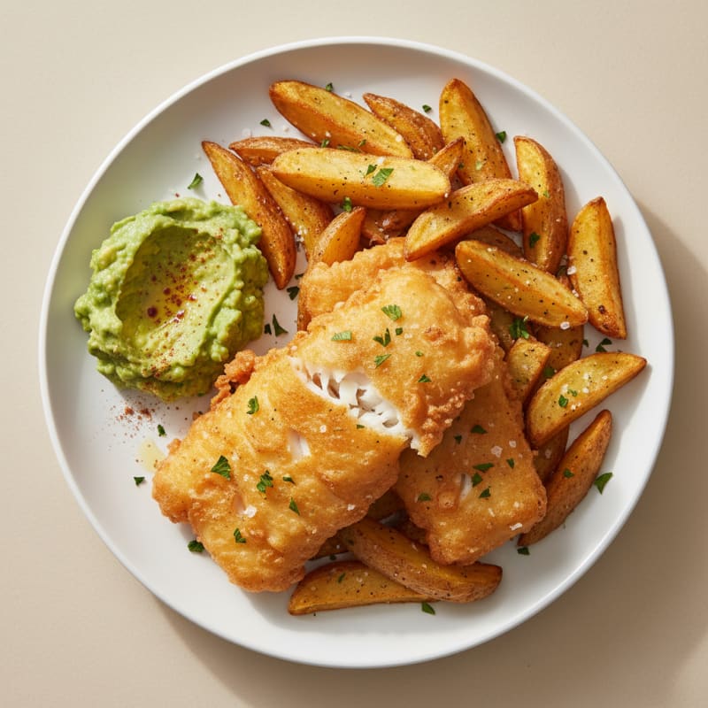 Crispy Beer-Battered Fish and Chips