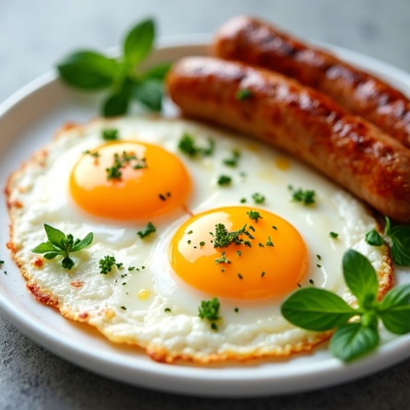 Crispy-Edge Sunny Side Up Eggs with Fresh Herbs