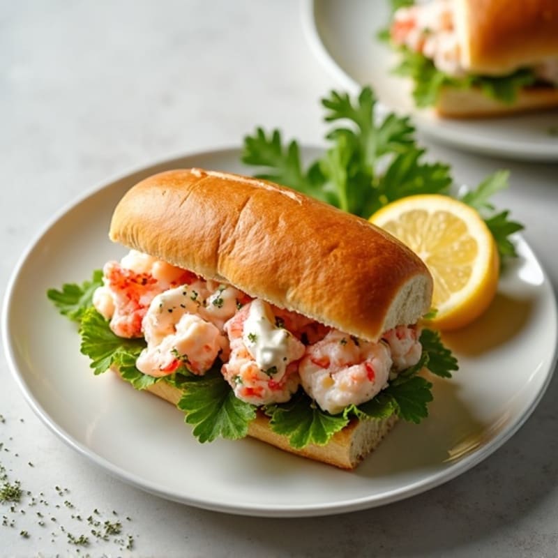 Lightened-Up Fresh Lobster Roll with Lemon-Herb Mayo