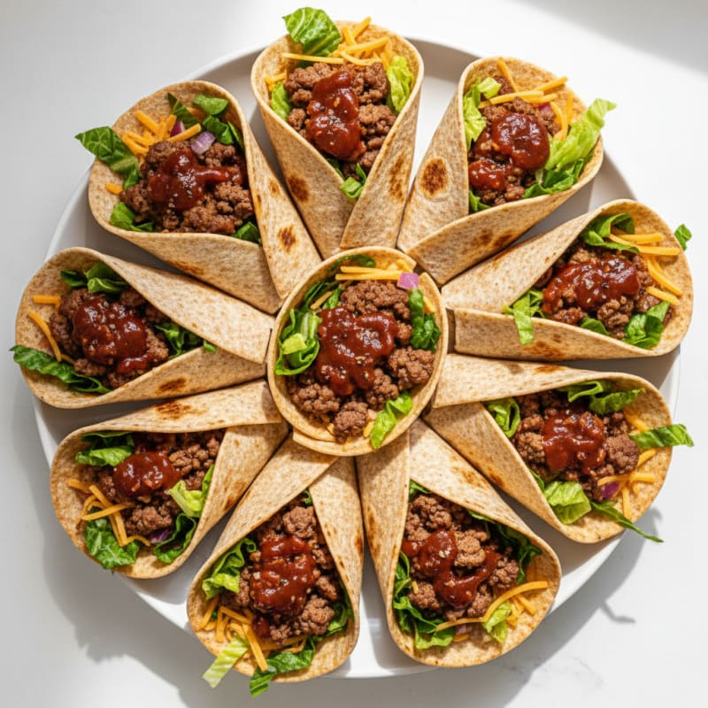 Smoky Barbecue Beef & Cheddar Wraps
