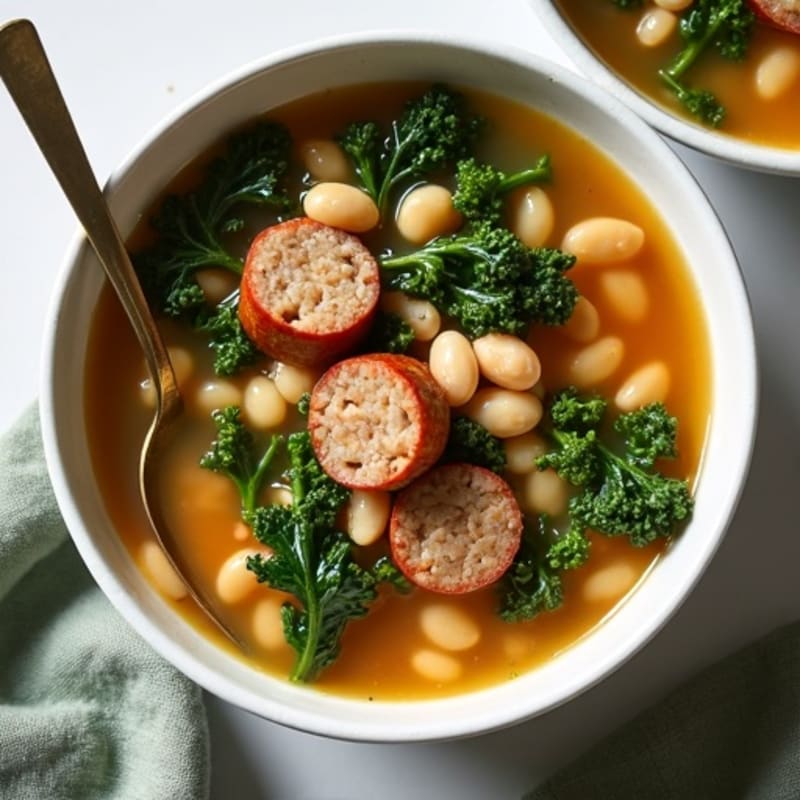 Hearty White Bean and Kale Sausage Soup