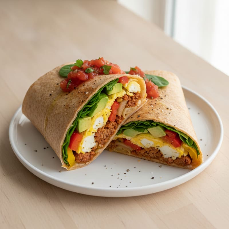 Ultimate Loaded Breakfast Burrito with Chorizo