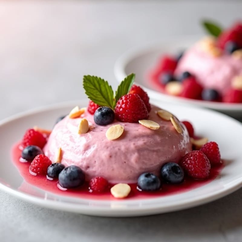 Silky Greek Yogurt Protein Mousse with Berries